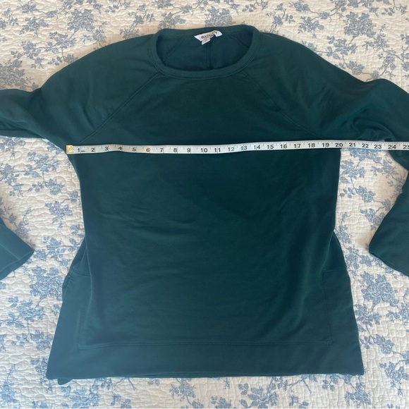 Athleta Coaster Lux Recover Green Sweatshirt Size Small - Picture 6 of 10